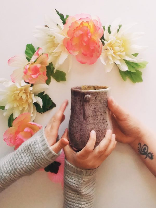 Handmade ceramic mug pottery by Rose Le Veque