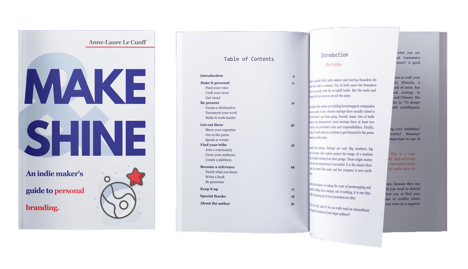Make & Shine eBook - Maker's Personal Branding By Anne-Laure Le Cunff