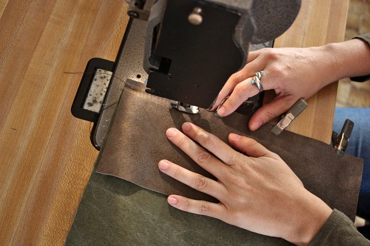 Tiffany Zadi Heist Studio sewing leather