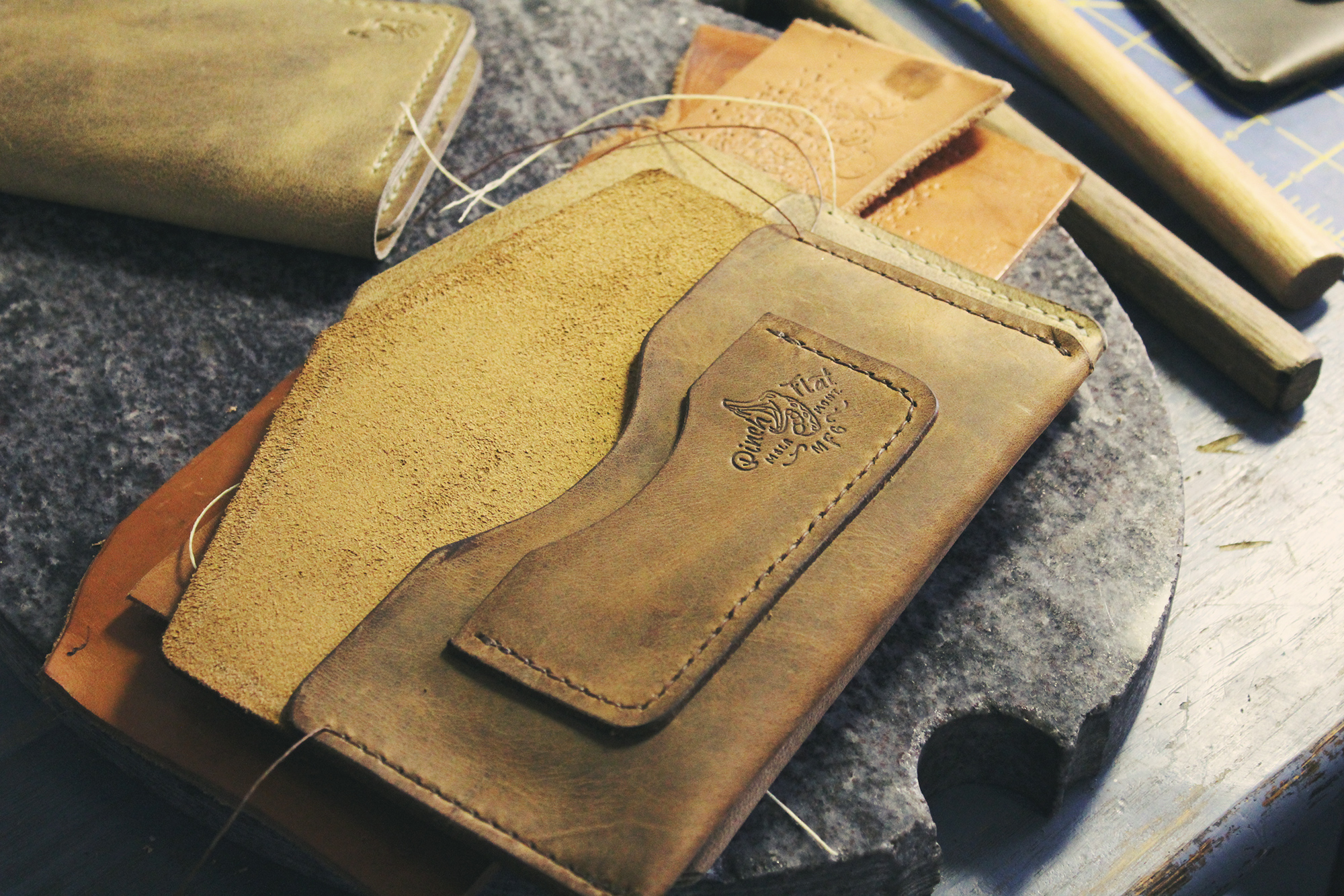 Handmade leather wallets
