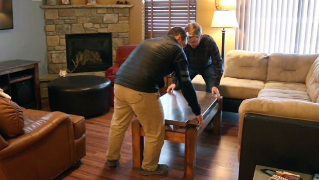 DIY Pete concrete coffee table